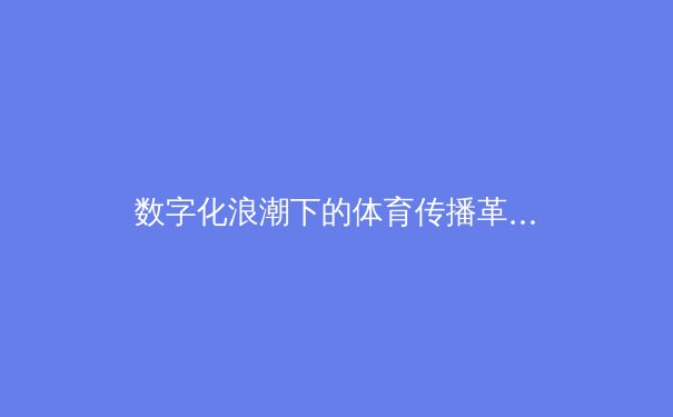 数字化浪潮下的体育传播革命：从转播权博弈到沉浸式观赛新生态 - 4